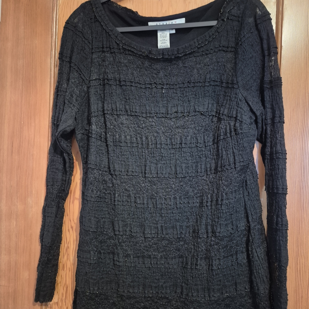 Studio M Elegant Black Long Sleeve Top